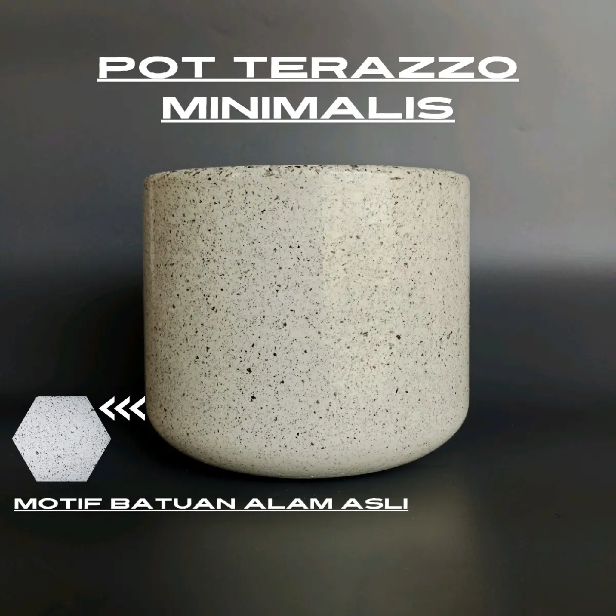 Pot bunga taman minimalis teraso medium kapsul