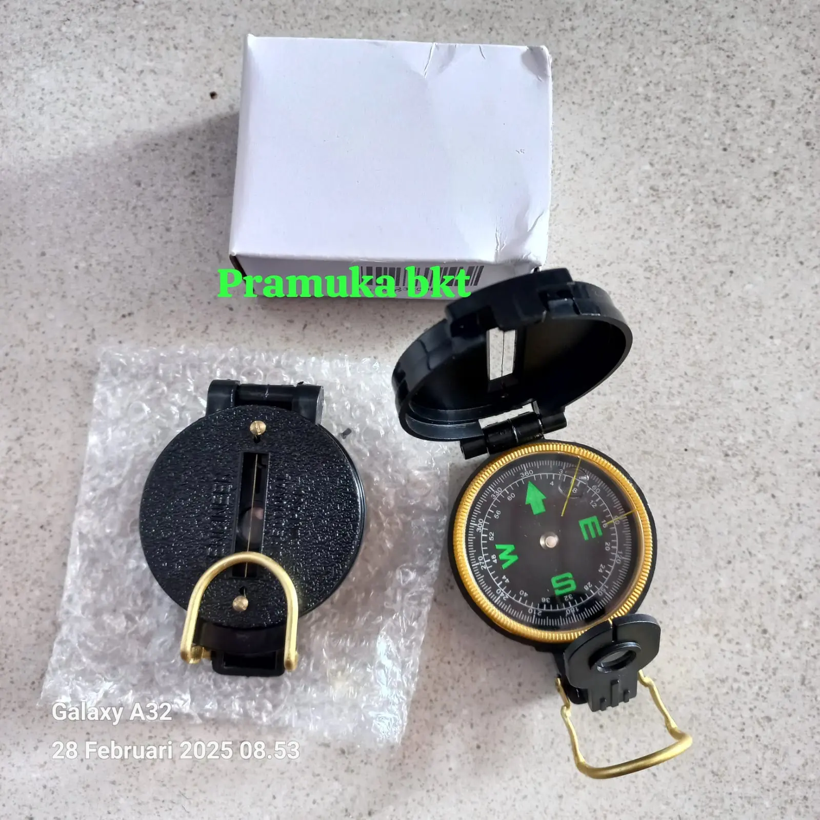 Kompas lensatic kompas bidik pramuka compass lensa petunjuk arah mata angin bijian