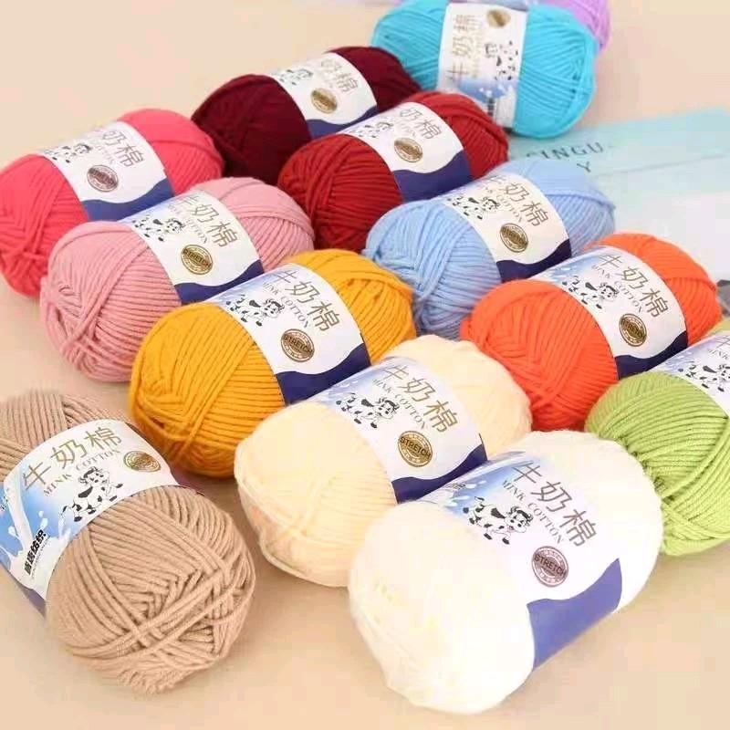 Benang Kait Milk Cotton Yarn 5ply 50g