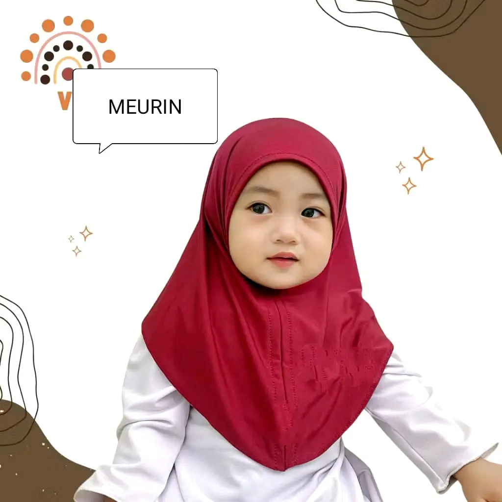 Hijab Jilbab Anak Bayi Lucu Meurin Cantik Adem Nyaman Kerudung Baby Instan Bergo Muslim