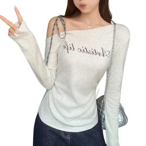 Áo Dài Tay, Dành Cho Nữ, In Họa Tiết Kẻ Sọc, Thiết Kế Ruched, Mỏng Vừa Vặn, Áo Sơ Mi Lớp Bên Trong, Trang Phục Thường Ngày Sành Điệu, Thích Hợp Cho Mùa Thu, 3677 #