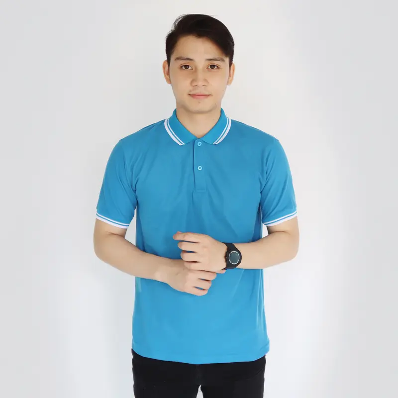 liso wear - Kaos Polo Pria Polos Krem Kerah Stripe Lis Seragam Kerah Katun Pique - Pendek - Baju Distro Casual 2