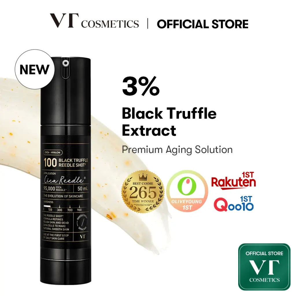 [Official VT Cosmetics] Black Truffle Reedle Shot 100, Anti-aging, skin barrier protection.