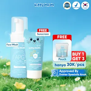 [BUY 1 GET 3] Kitty Mom Baby Skincare | Paket Perawatan Kulit Anak | Face Wash Sabun Cuci Muka Anak, Physical Sunscreen Anak SPF 20 | Baby Skincar
