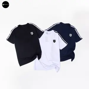 T-Shirt Baju Kaos List Stripe HK Unisex Pria - Wanita Couple Catton 24s Jumbo M - XXL Premium Quality