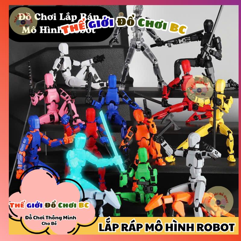 Robot in 3D Đồ Chơi Lắp Ráp Mô Hình Robot Biến Hình có khớp nối cử động linh hoạt Diy,Dummy,kit