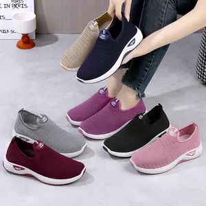 CUCI GUDANG - SW11  Sepatu Sneaker Sport Wanita Slip On Gaya Sporty Bahan Nylon & Alas Thermo Rubber Tahan Lama Ringan Warna Pink Salem Size 36-40