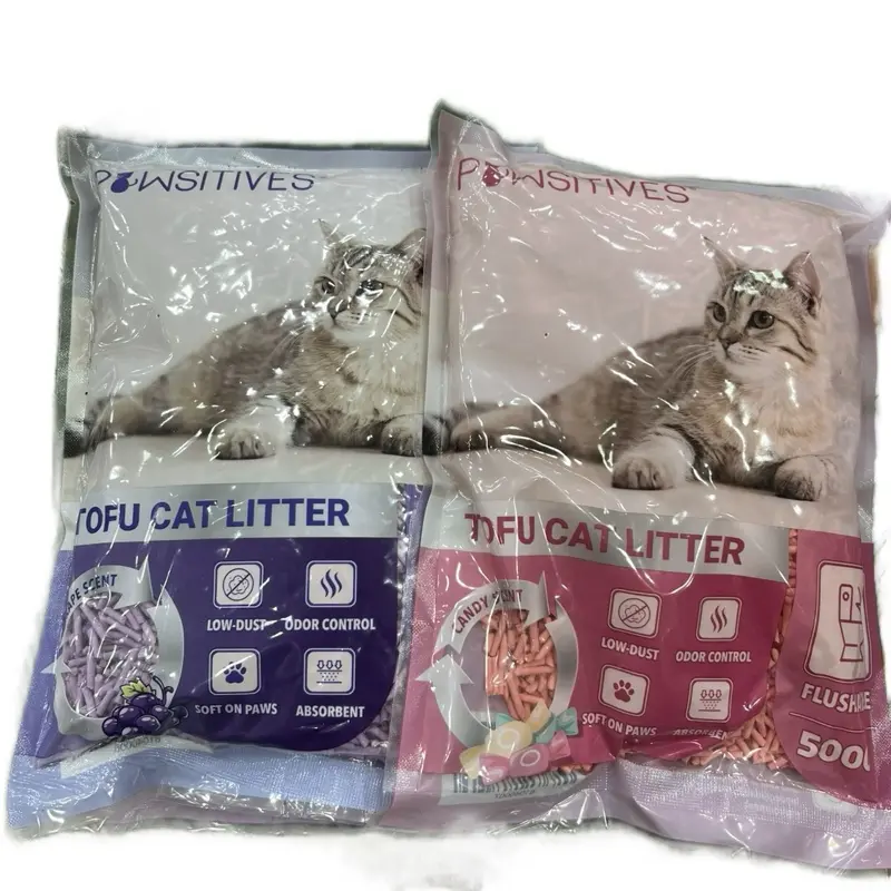 !Bundle of 3 packets! Tofu Cat Litter  .                           Candy & Lavender scent . 500 grams each packet.