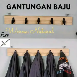 Tempat Gantungan Baju Tempat Gantungan Kunci / Hook / Kapstok/ Hiasan Dinding Minimalis Unik Kayu rak ambalan aesthetic