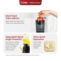 Gambar Cypruz Slow Juicer Extra Big Mouth Easy Clean Juice Pengekstrak Buah dan Sayur Low Watt dari Cypruz Kitchenware Kota Administrasi Jakarta Utara 3 Tokopedia