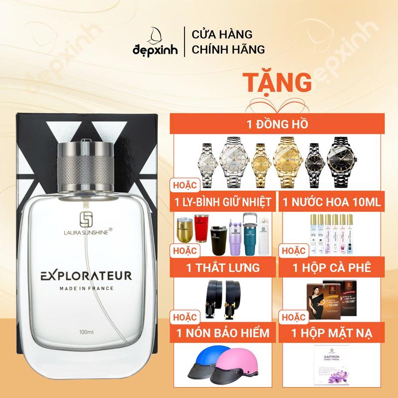 Nước hoa nam Explorateur Laura Sunshine No4 100ml - Độc đáo, trẻ trung, năng động