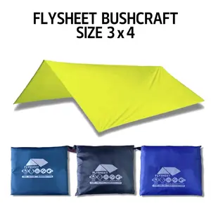 bisa [COD] flysheet 3×4 waterproof flysheet bushcraft felist tarfthen fleysit atap tenda camping