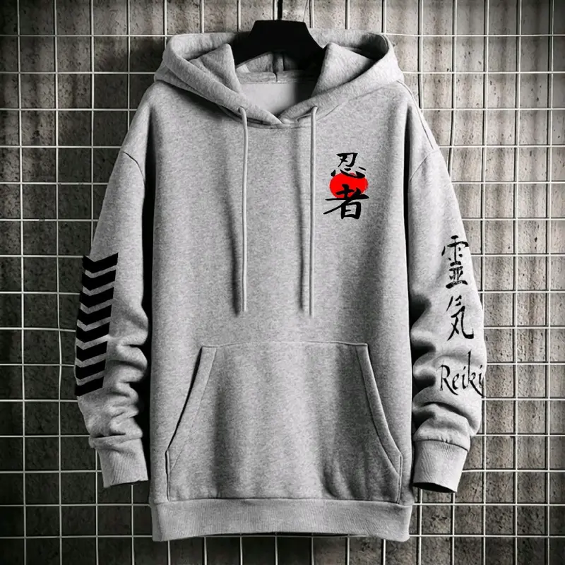 sweater hoodie REIKI kekinian putih abu Hitam pria wanita dewasa tersedia pilihan warna dan ukuran besar jumbo oversize Keren Distributor 8