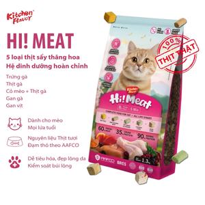Thức ăn hạt mix viên thịt sấy lạnh Kitchen Flavor Hi Meat cho mèo mọi lứa tuổi - Dinh dưỡng hoàn chỉnh