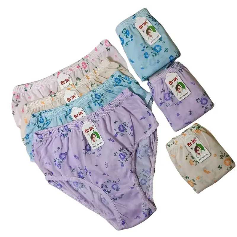 3PCS CELANA DALAM WANITA OBRAL MOTIF BUNGA SIZE S M L XL 3L 4L 5L  Katun Dewasa ORIN 0