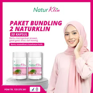 [BUNDLIN 2] NaturKlin Suplemen Herbal Untuk Kulit - Bantu Mengurangi Jerawat, Minyak Berlebih Gatal gatal & Bisul