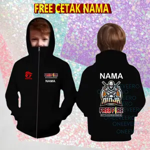 JAKET HOODIE ZIPER ANAK ONEEVEERO EDISI TERBARU NINJA FREE FIRE JAKET TREND JAKET FASHION VRAL