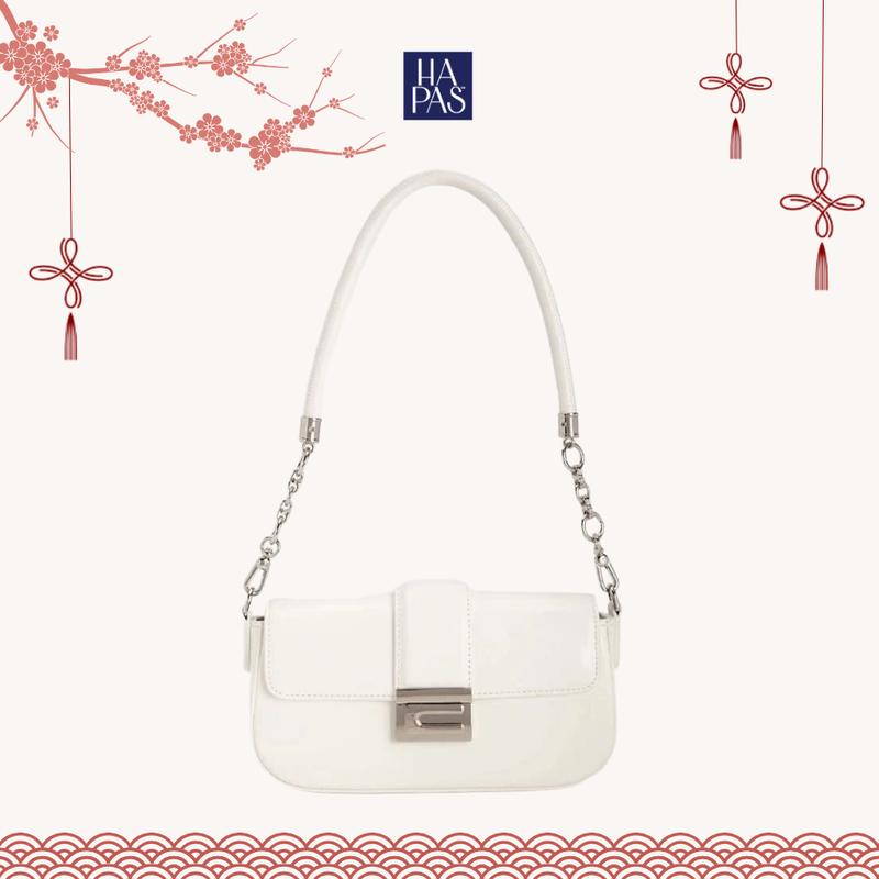  Túi Xách Nữ HAPAS Chính Hãng Đeo Vai Đai Ngang C Chic Cao Cấp Đơn Giản Size 21 - TDV23056 Bag Lady Chain 