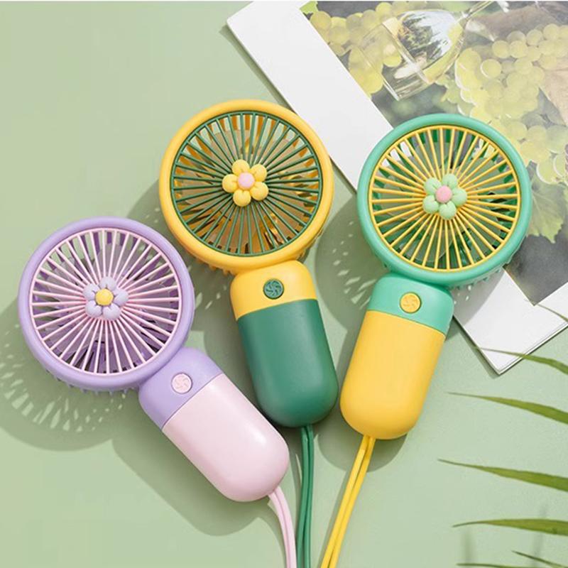 107 Home Kipas Lucu Bunga F17 Mini Portable Angin Kencang Tahan Lama 6