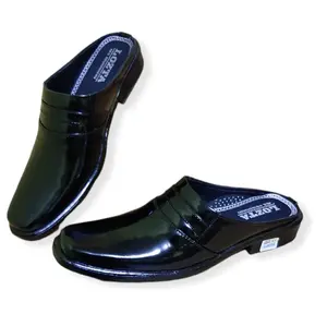 Pantofel kulit selop bustong lozta 315 premium terlaris cod shoes pria hitam Sendal