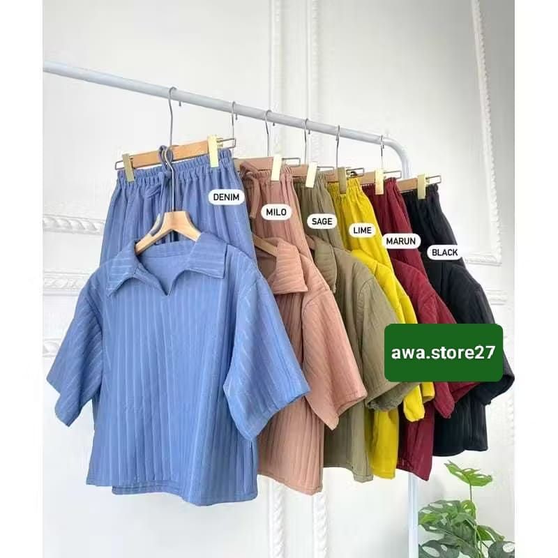 Siera Setelan Crop Oneset Hornet Wanita Premium Termurah Setelan Wanita Kekinian Korea Style Knit Oneset || SIERA SETELAN CROP ONESET HORNET WANITA Tebal Dewasa