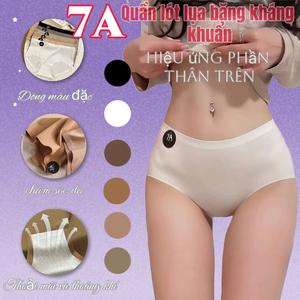 Đồ Lót Nữ, Bộ 6 Món, Chất Lượng 7A, Được Làm Bằng Chất Liệu Lụa Lạnh Thiết Kế Không Đường May, Cạp Thường