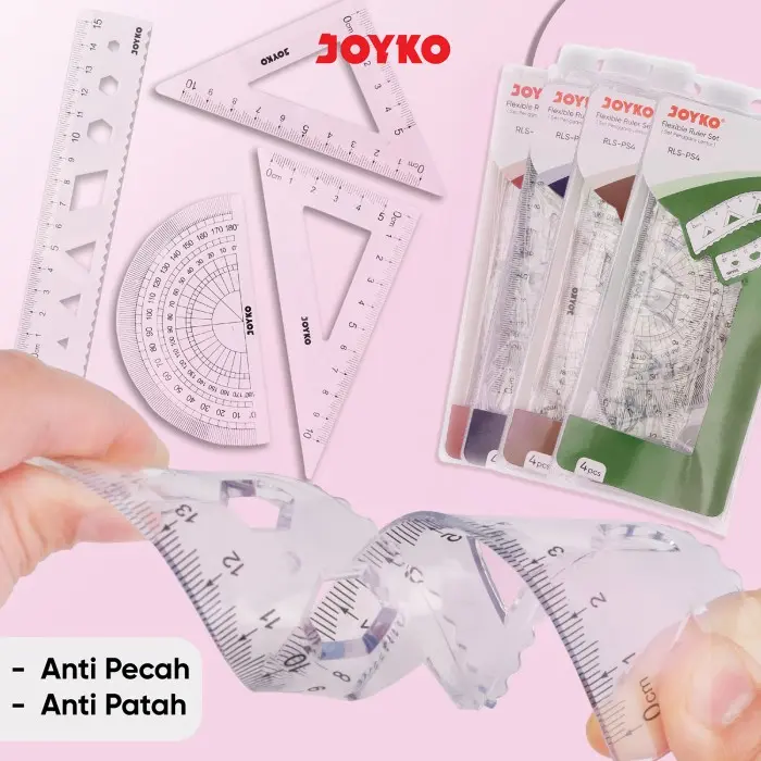 Ruler Penggaris Joyko RLS-PS4 1 Set 4 Pcs