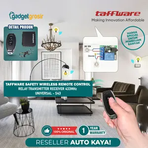 Taffware Universal Wireless Safety Remote Control Remot Relay Transmitter Receiver 433MHz Universal - S43