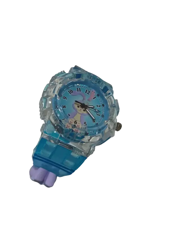 jam tangan anak ada melody dan lampu warna - warni Fashion Karet Led Perempuan 7
