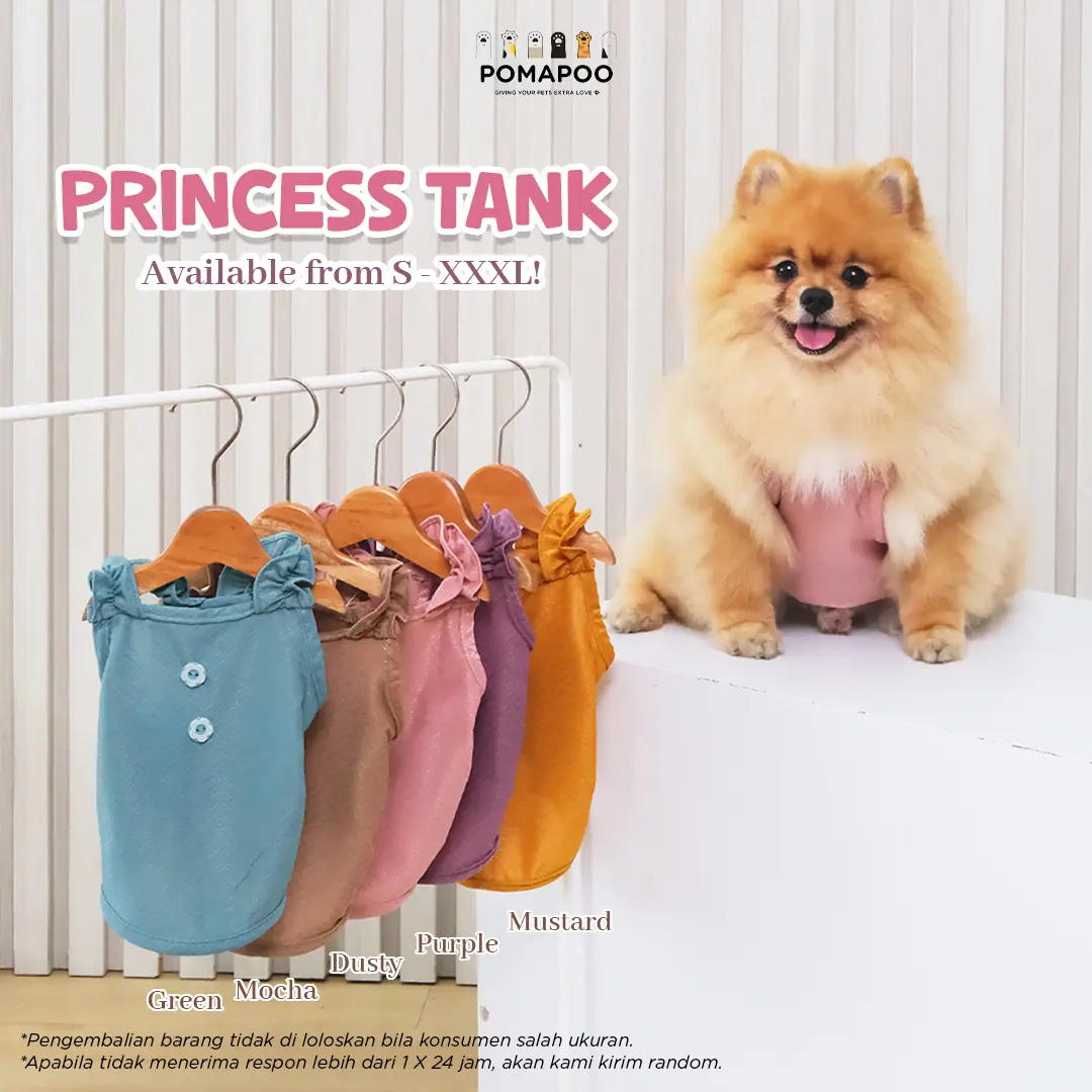 POMAPOO - Baju Kucing dan Baju Anjing Princess Tank