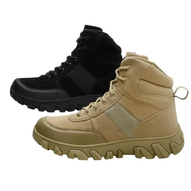sepatu safty haiking autdor pria / wanita safty ujung besi safety sintetis fleksibel kulit domba eu:39 ringan jalan pdh Outdoor Boots safety  boots sepatu  tentara