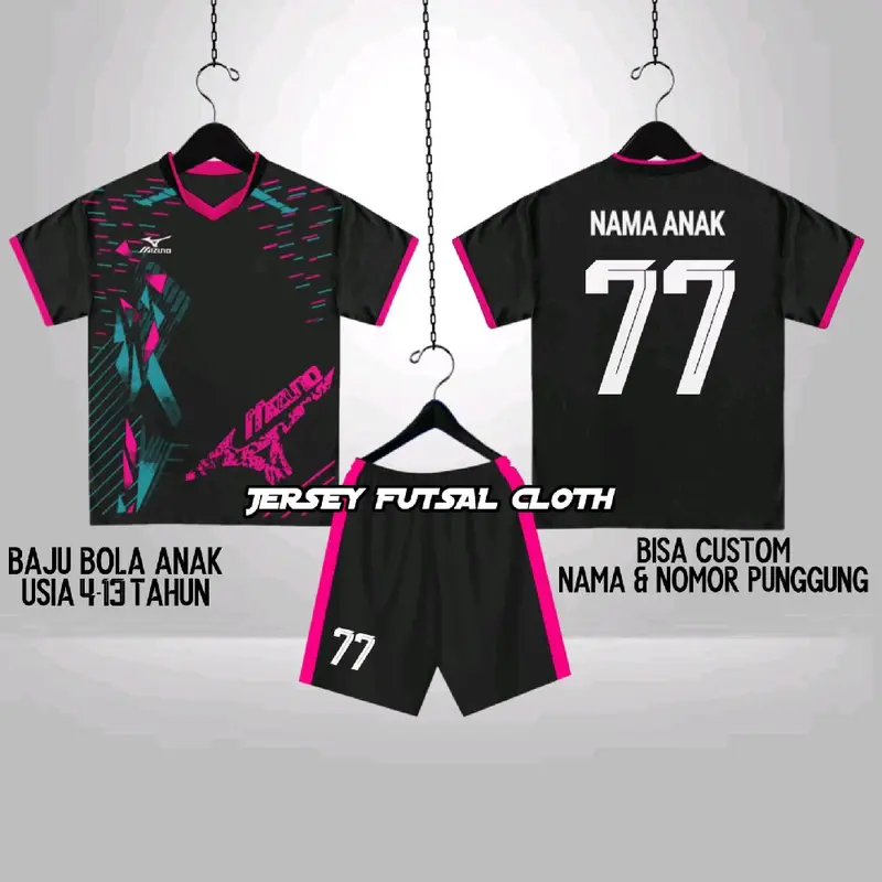 baju bola anak bisa custom riques nama nomor punggung di belakang sama di celana Setelan Outdoor Sport Futsal Olahraga Futsal Olahraga 1