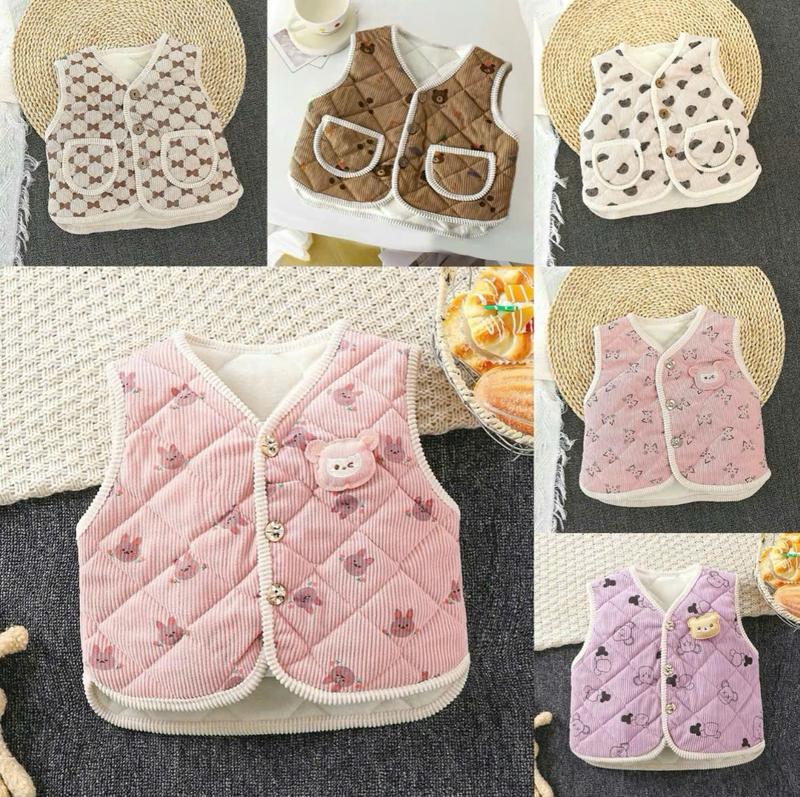  Áo khoác Bé Trai Và Gái Gile Chất Liệu Nhung Size 8-17kg Áo Gile Siêu Ấm Form Hàn Quốc Cho Bé 