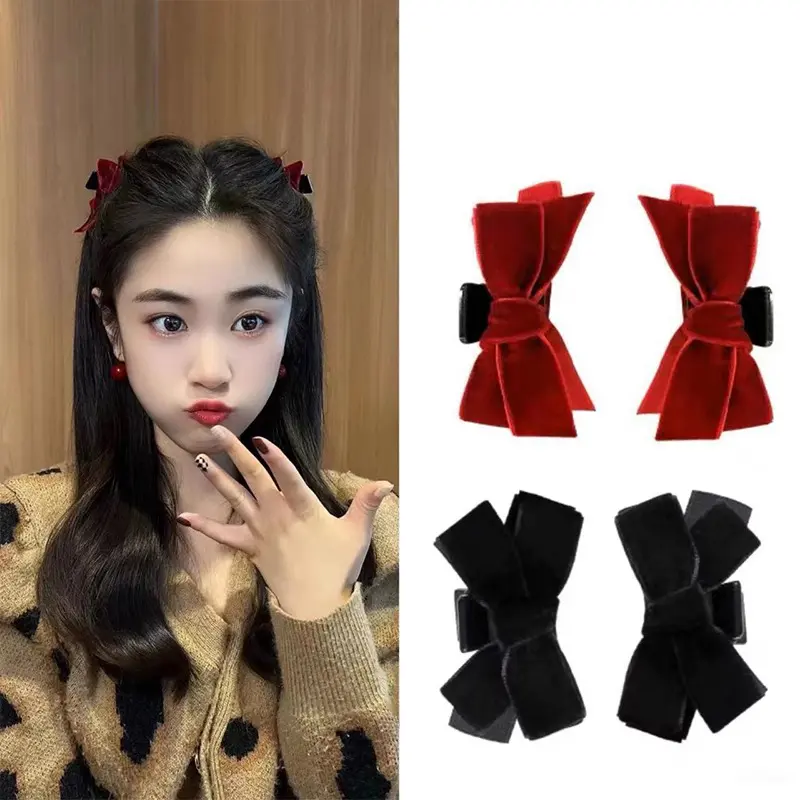 Kẹp Tóc Phong Cách Hàn Quốc Cho Nữ, Kẹp Tóc Có Nơ Dễ Thương, Ins, Sinh Viên Ngọt Ngào, Quà Tặng Năm Mới Hoa Voi Women