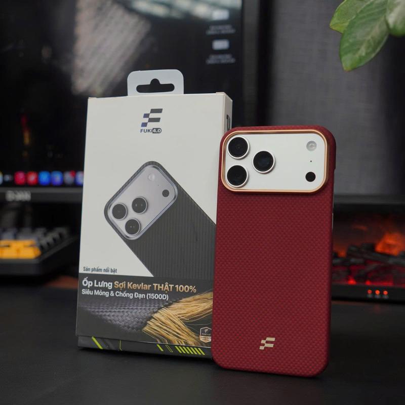 Ốp Lưng Kevlar FUKI 4.0 1500D Chống Sốc Siêu Mỏng Sạc Không Dây Cho Iphone 15…