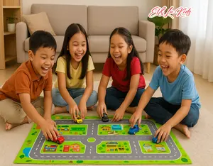 Alas Mobil-Mobilan Anak & Parkir Edukasi Peta Jalan URBAN ROAD MAP