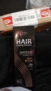 Product Review of (Promo Spesial) Aestika Dark Brown Hair Coloring Shampoo  - Pewarna Rambut Beruban Extract from B**a 0