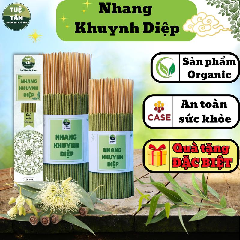 Nhang Khuynh Diệp, Hỗ trợ Đuỗi Muỗi TUỆ TÂM Nhang Thơm Chuẩn Sạch Lá Khuynh Diệp Vỏ Cây Bời Lời Bột Trầm Hương 1KG