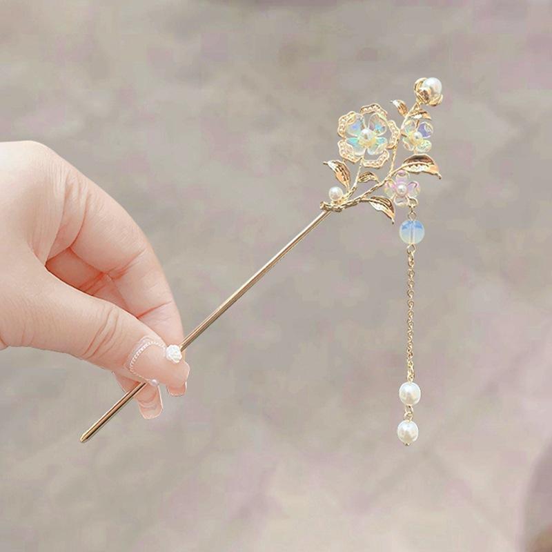 Product Introduction of Kẹp Tóc Tua Rua Hoa Phong Cách Cổ Xưa, Cảm Giác Tiên Tiến, Trang Phục Hán Cổ Đại, Mũ Đội Đầu, Sườn Xám Trung Quốc 22