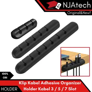Organizer Kabel Management Clips Klip Klem Kabel Adhesive Cable Clip 3 / 5 / 7 Slot