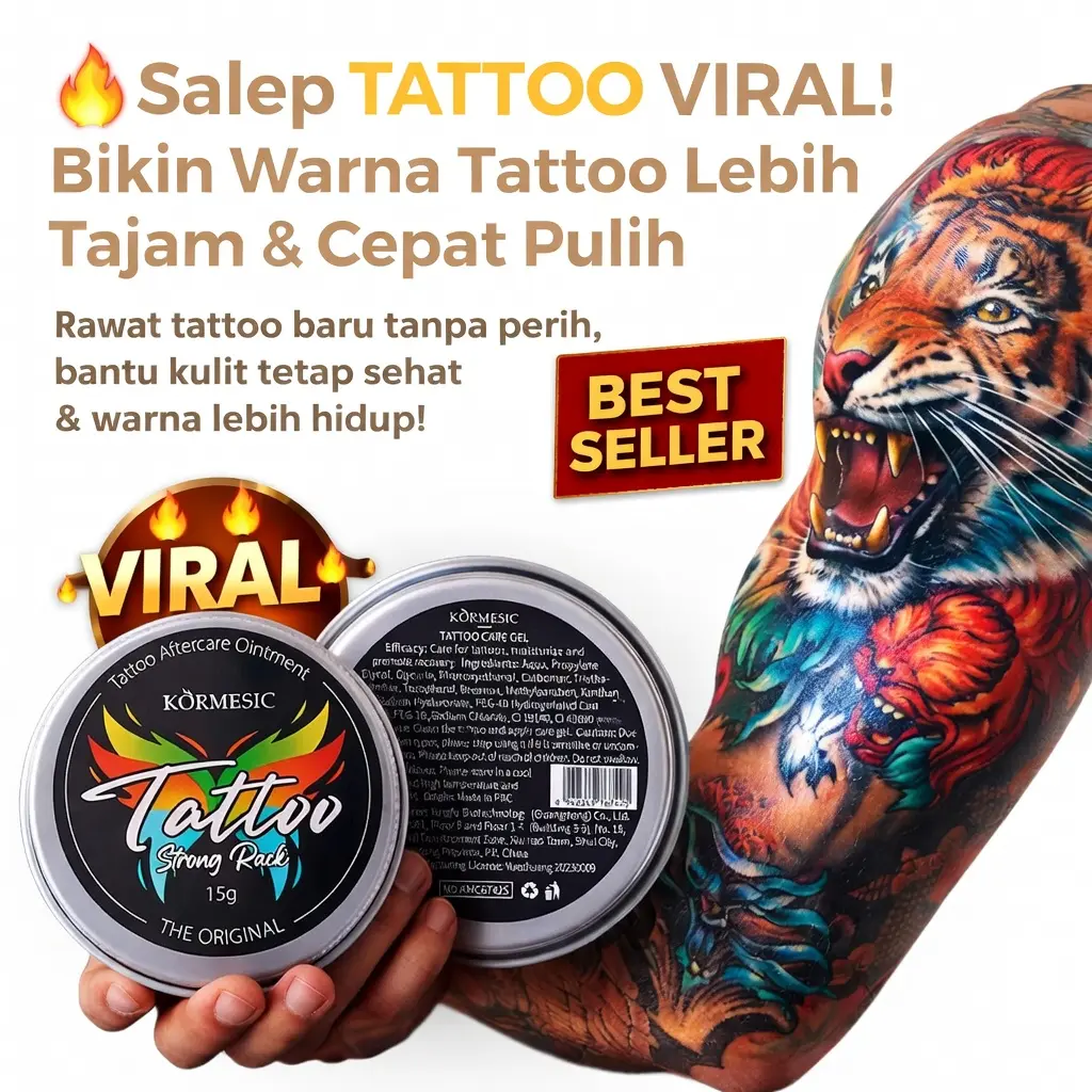 Körmesic Tattoo Care Pro High Potency Krim Perawatan Tattoo Strong Effect Warna Tajam Tidak Pudar