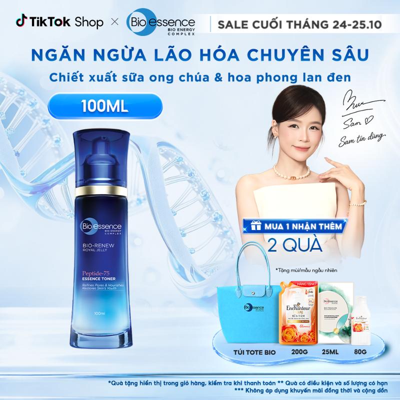 - Nước cân bằng Làm Đẹp Da Skincare BioEssence BioRenew Nourishing Toner tinh chất sữa ong chúa 100ml
