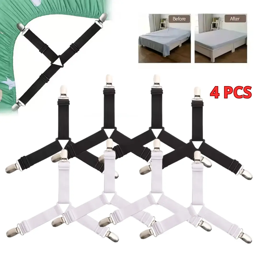 4 PCS Penjepit Pengikat Pada Sudut Ujung Sprei Kasur Bed Sheet Clip Holder