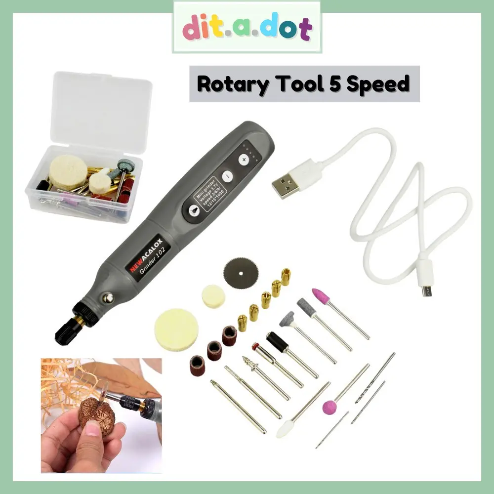[SG] DitaDot Cordless Rotary Tool Electric Drill Grinder Tools - 5 Speeds - Polishing/Cleaning/Engraving/Clay Tools