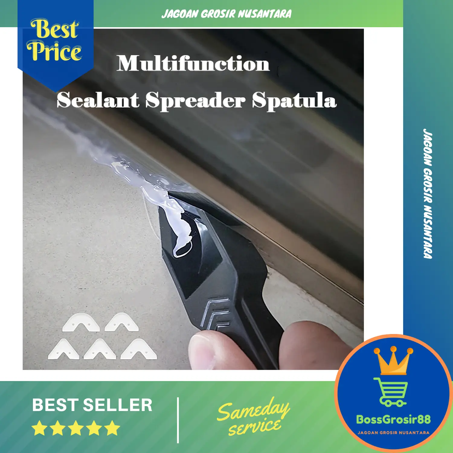Alat Instalasi Perapi Lem Silikon Nat Keramik Scraper Sealant Tool / Sealant Smooth Scraper