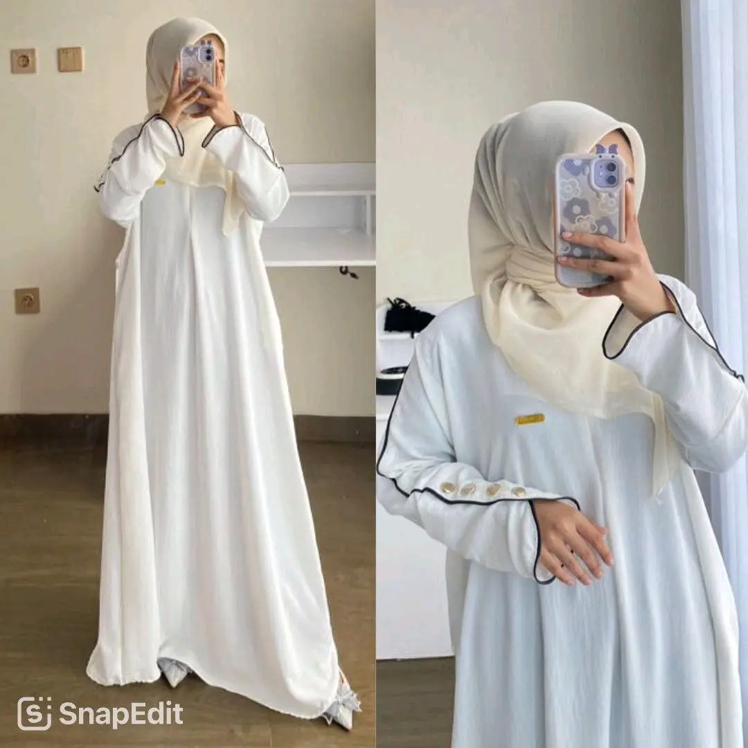 Abaya Tarim Gamis Wanita Muslim Abaya Mecca Syari Lebaran terbaru 2025 Dress Kaftan Mewah Basic Hitam dan baju aesthetic remaja simple regular fit elegant