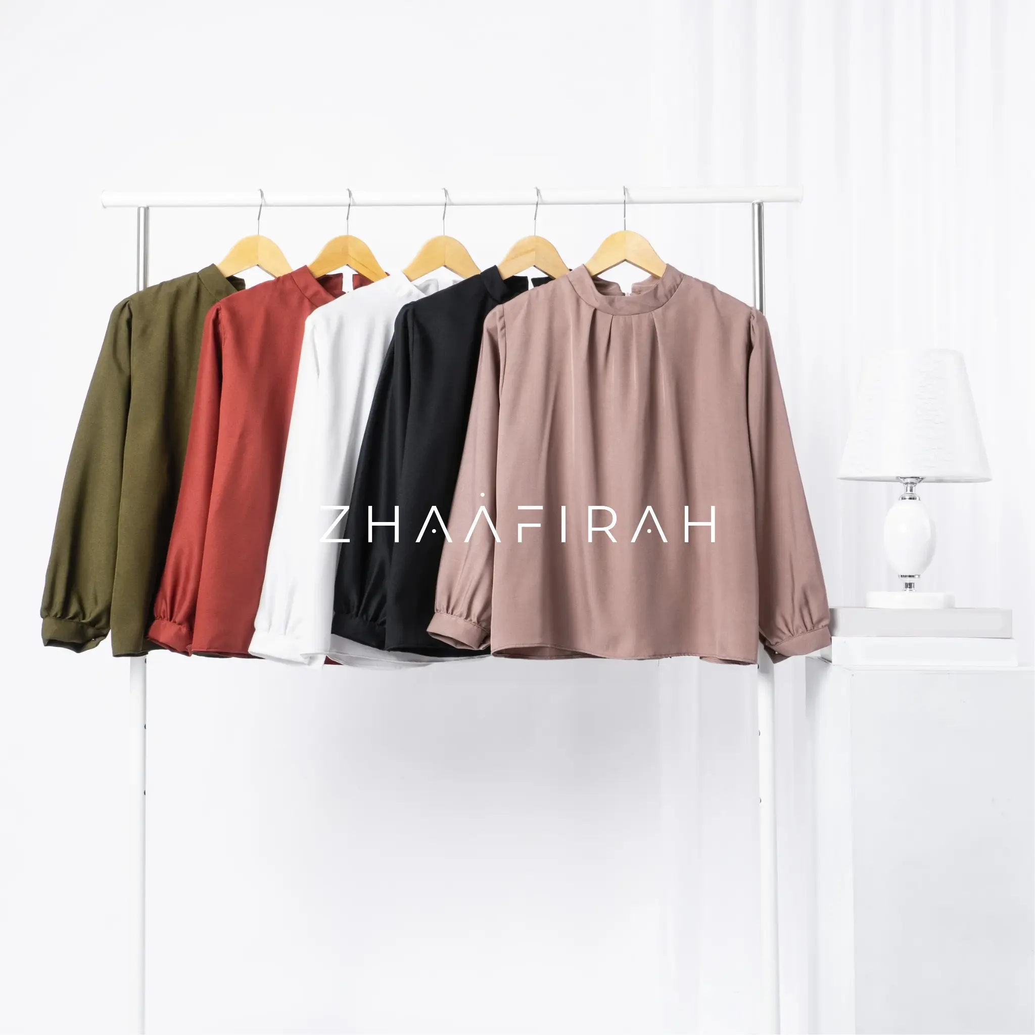 Zhaafirah - Blouse / Atasan Baju Wanita Katun / Heide Top Shakila Oversize Casual Panjang Cewek Dewasa Rempel