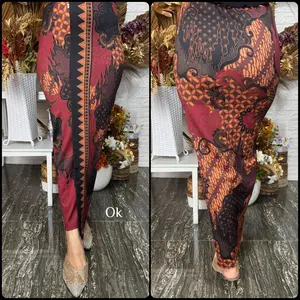 Kamen Moscref / Kamen Jadi Batik / Kamen Jadi - Motif Songket Batik - Kain, Pendek, Santai, Hitam, Panjang, Nyaman, Katun