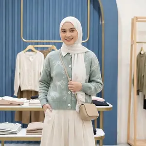 RAJUT KARDIGAN PITA FULL KANCING