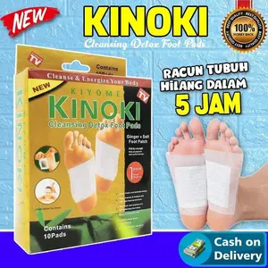 Kinoki Koyo Detox Gold 1 Box Isi 10 Pcs Koyo Kinoki Original Foot Patch Hand Kaki Ginger Alami & Aman Menghilangkan Racun Tubuh